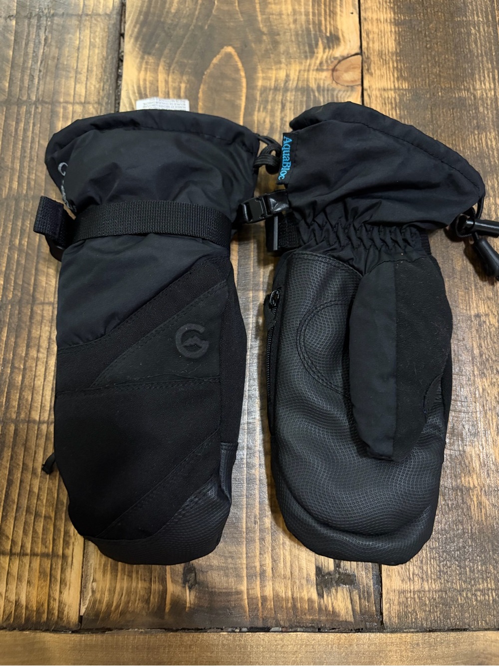 Gordini AquaBloc Black Insulated Ski Snow Mittens Size Large Winter Waterproof